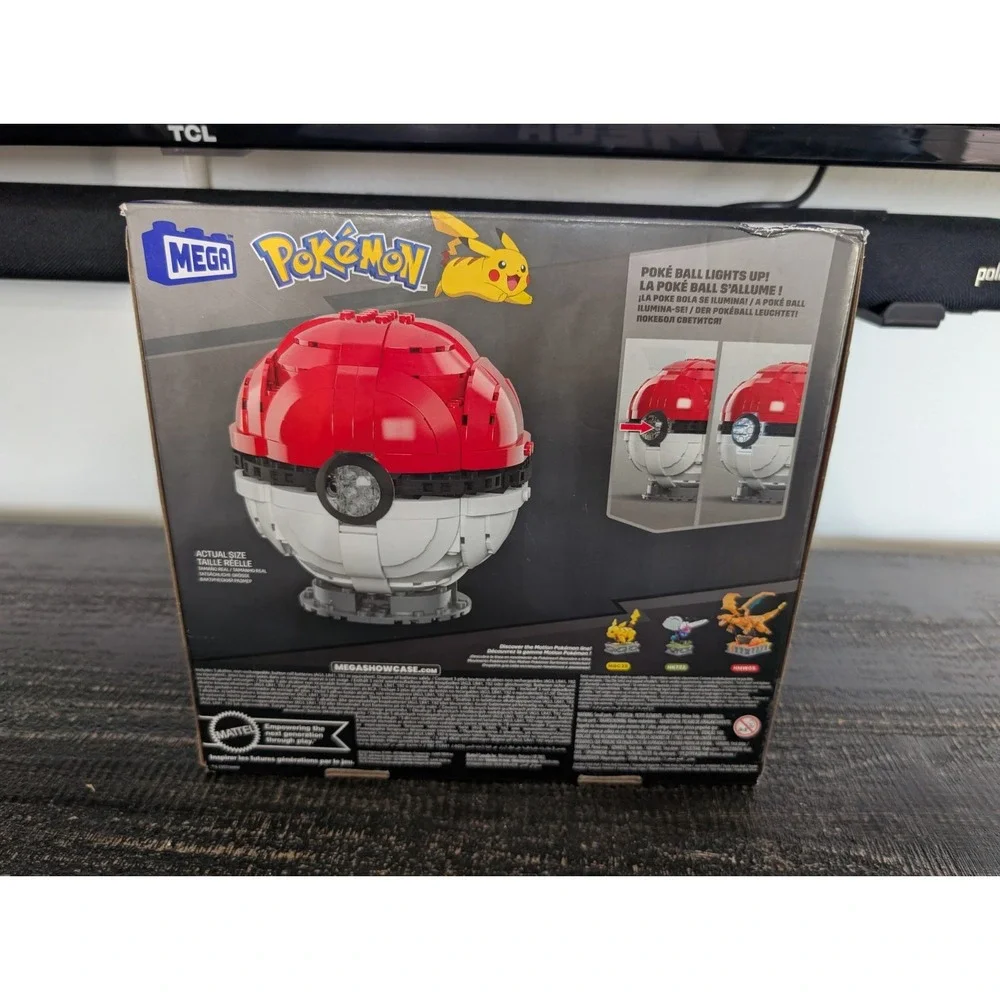 Jumbo Poke Ball Mega Construx Pokemon Set Light Up 304pc | NEW